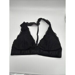 PINK By Victorias Secret Black Lace Bralette Size Large